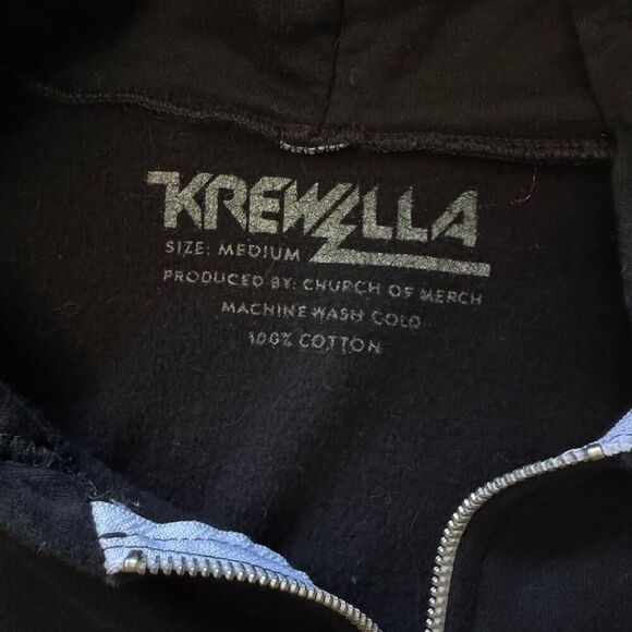 Krewella Zip Up Hoodie Vest DJ EDM Dance Rock Pop Killin It Purple Bear Medium - Picture 2 of 4